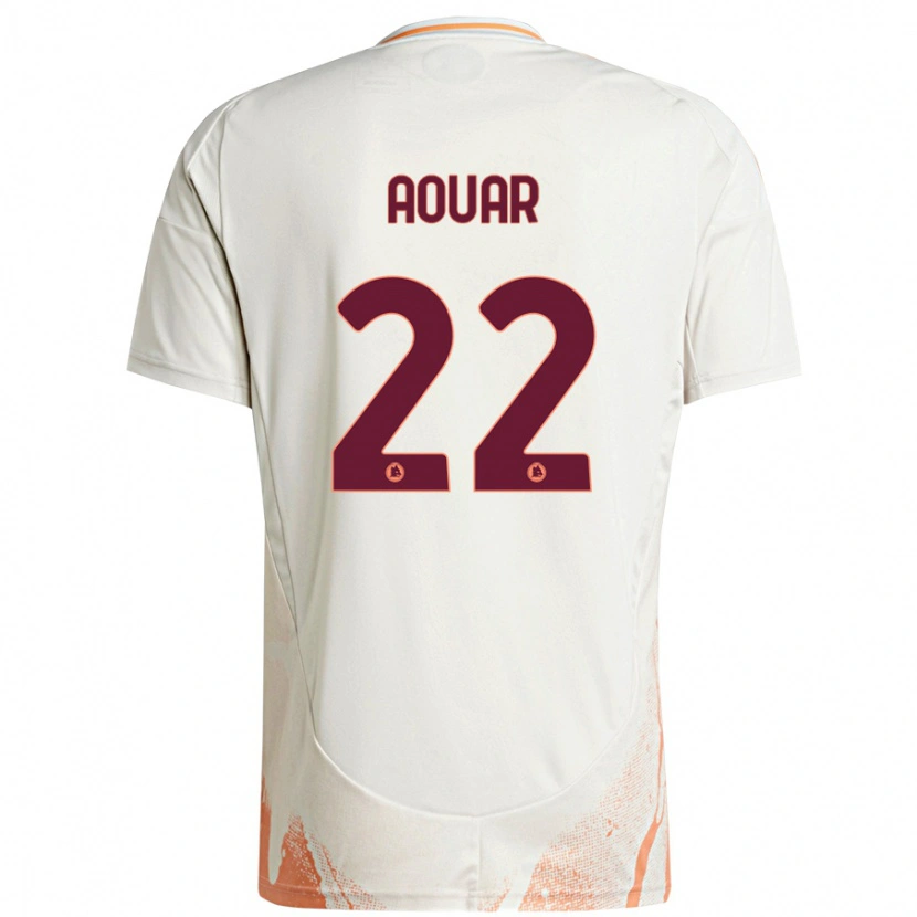 Danxen Kinderen Houssem Aouar #22 Crème Wit Oranje Uitshirt Uittenue 2024/25 T-Shirt