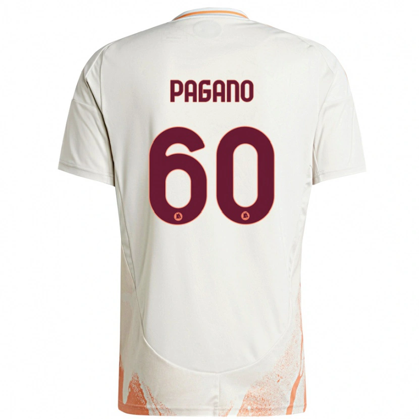 Danxen Kinderen Riccardo Pagano #60 Crème Wit Oranje Uitshirt Uittenue 2024/25 T-Shirt