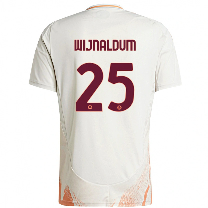 Danxen Kinderen Georginio Wijnaldum #25 Crème Wit Oranje Uitshirt Uittenue 2024/25 T-Shirt