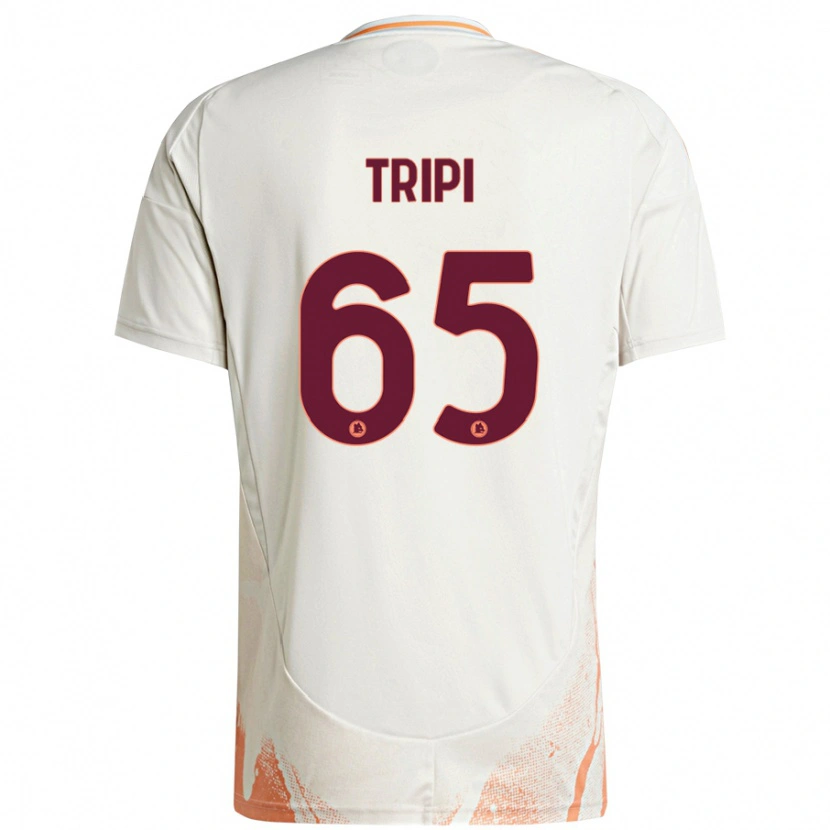 Danxen Kinderen Filippo Tripi #65 Crème Wit Oranje Uitshirt Uittenue 2024/25 T-Shirt