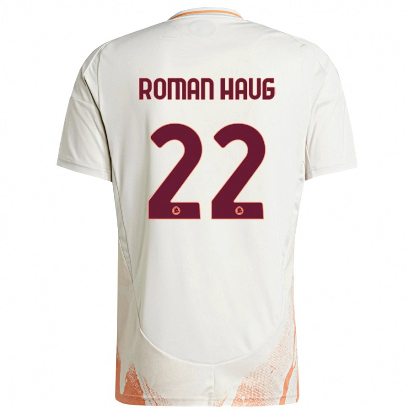 Danxen Kinderen Sophie Roman Haug #22 Crème Wit Oranje Uitshirt Uittenue 2024/25 T-Shirt