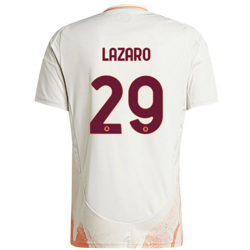 Danxen Kinderen Paloma Lazaro #29 Crème Wit Oranje Uitshirt Uittenue 2024/25 T-Shirt