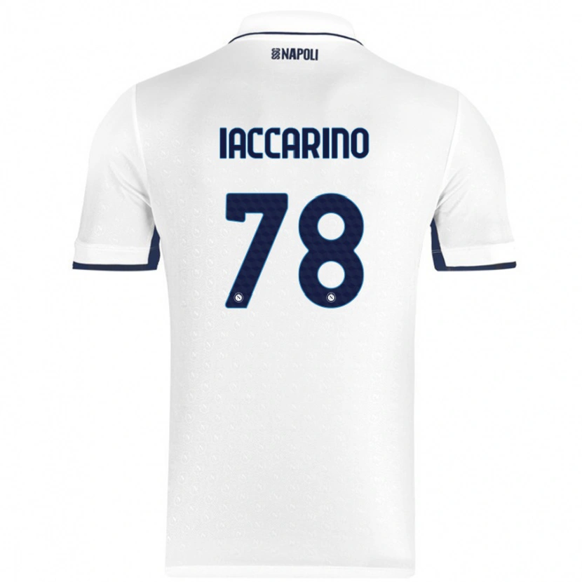 Danxen Kinderen Gennaro Iaccarino #78 Wit Koningsblauw Uitshirt Uittenue 2024/25 T-Shirt