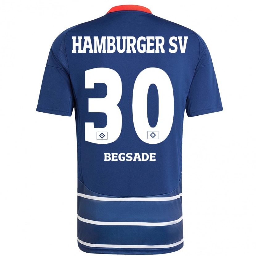 Danxen Kinderen Soheil Begsade #30 Donkerblauw Uitshirt Uittenue 2024/25 T-Shirt