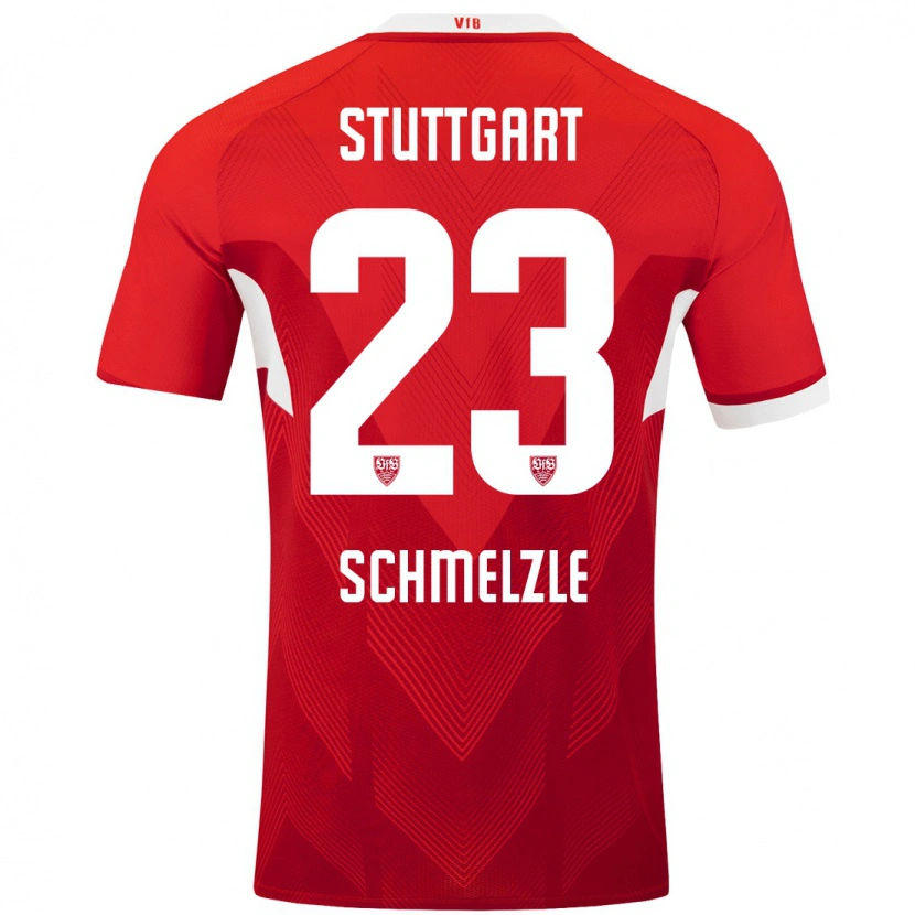 Danxen Kinderen Marlen Schmelzle #23 Rood Wit Uitshirt Uittenue 2024/25 T-Shirt