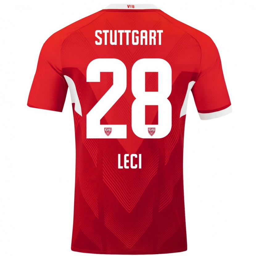 Danxen Kinderen Besarta Leci #28 Rood Wit Uitshirt Uittenue 2024/25 T-Shirt