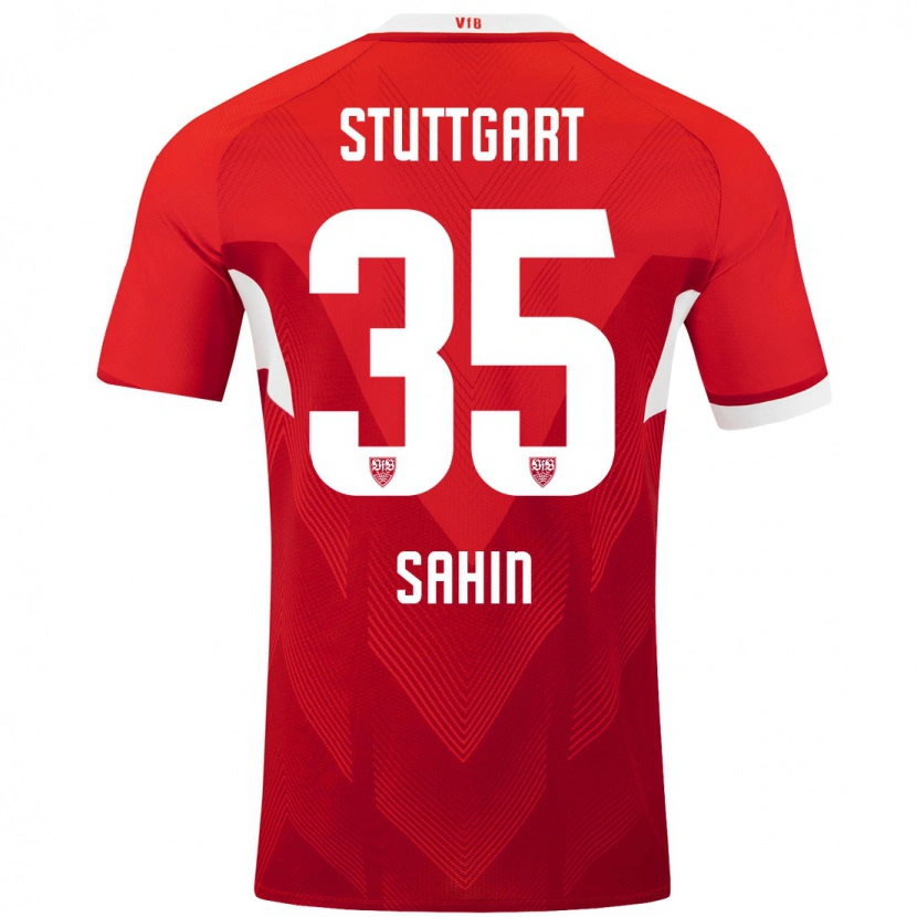 Danxen Kinderen Mehmet Sahin #35 Rood Wit Uitshirt Uittenue 2024/25 T-Shirt