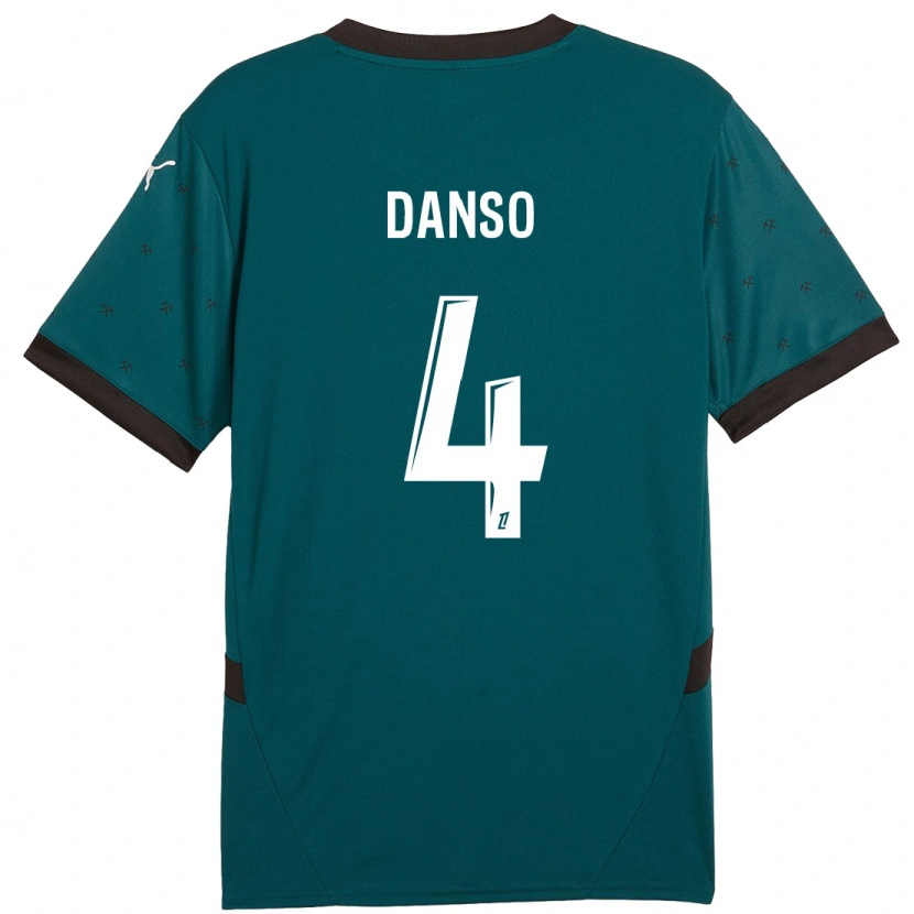 Danxen Kinderen Kevin Danso #4 Donkergroen Uitshirt Uittenue 2024/25 T-Shirt