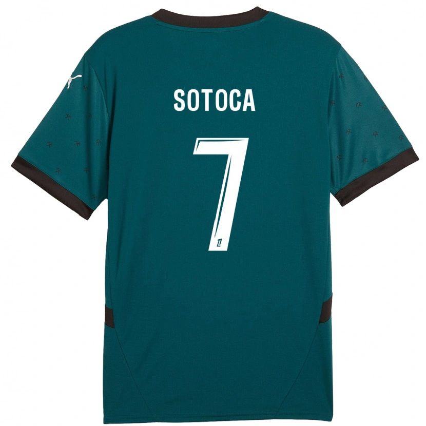 Danxen Kinderen Florian Sotoca #7 Donkergroen Uitshirt Uittenue 2024/25 T-Shirt