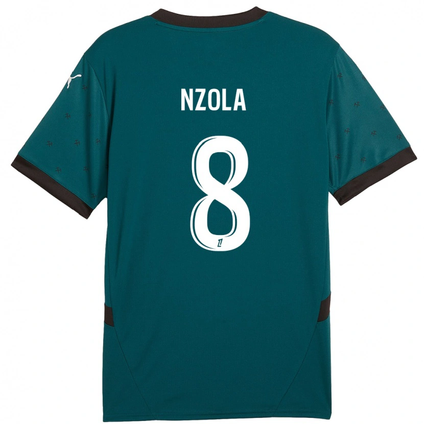 Danxen Kinderen M'bala Nzola #8 Donkergroen Uitshirt Uittenue 2024/25 T-Shirt