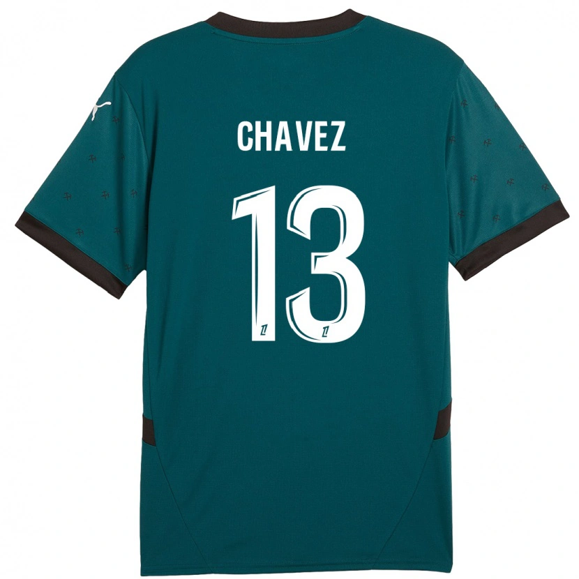 Danxen Kinderen Jhoanner Chávez #13 Donkergroen Uitshirt Uittenue 2024/25 T-Shirt