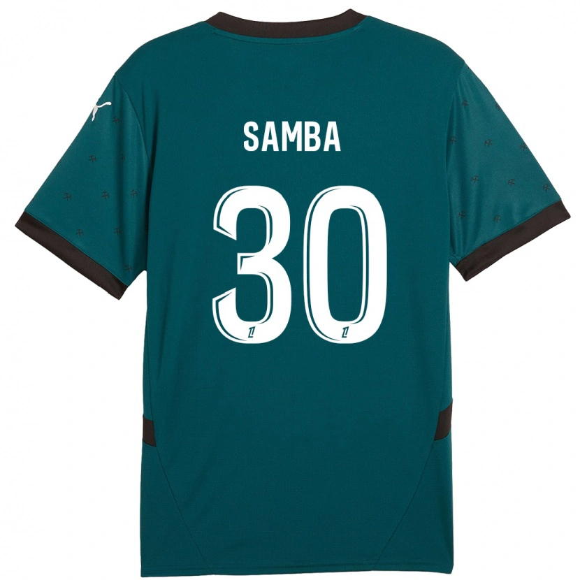 Danxen Kinderen Brice Samba #30 Donkergroen Uitshirt Uittenue 2024/25 T-Shirt