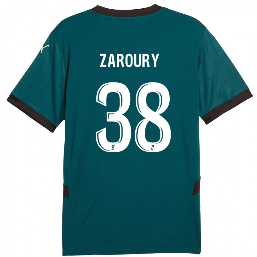 Danxen Kinderen Anass Zaroury #38 Donkergroen Uitshirt Uittenue 2024/25 T-Shirt