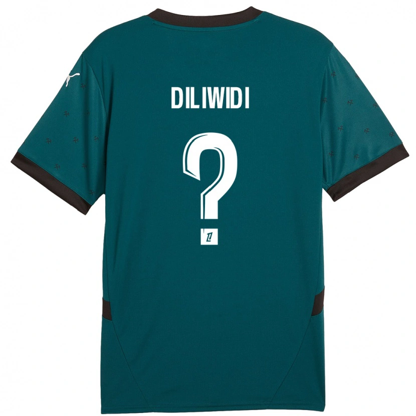 Danxen Kinderen Kembo Diliwidi #0 Donkergroen Uitshirt Uittenue 2024/25 T-Shirt