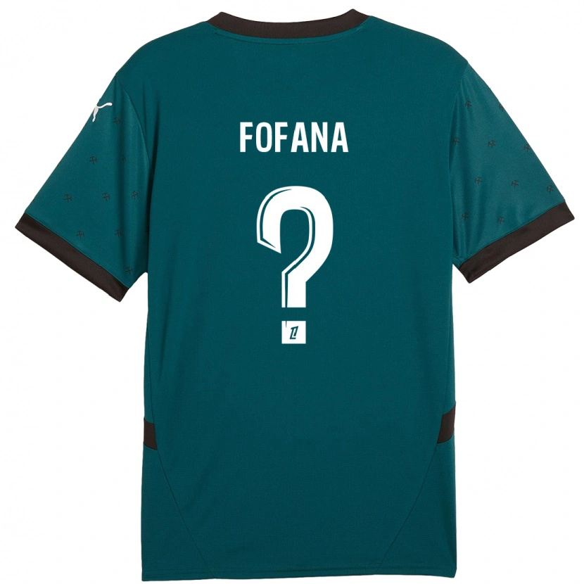 Danxen Kinderen Rayan Fofana #0 Donkergroen Uitshirt Uittenue 2024/25 T-Shirt