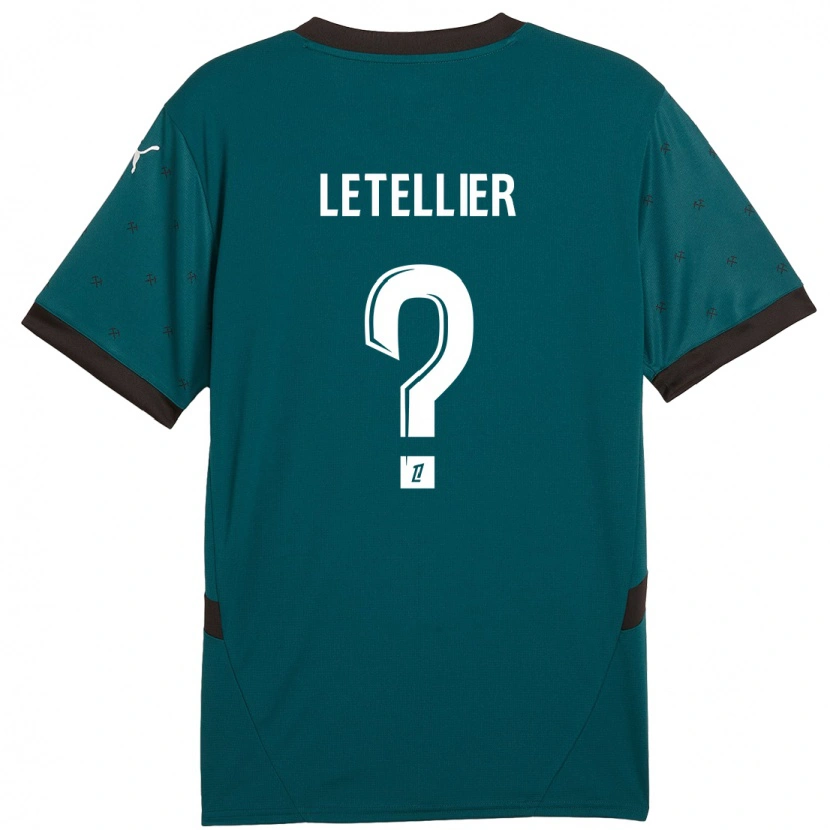 Danxen Kinderen Trévor Letellier #0 Donkergroen Uitshirt Uittenue 2024/25 T-Shirt