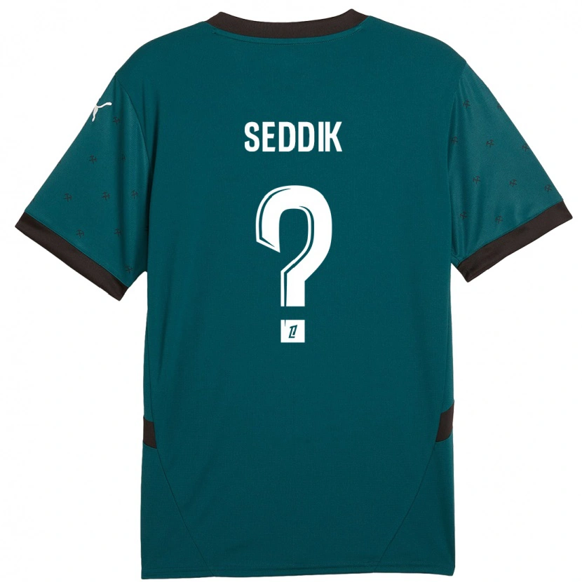 Danxen Kinderen Mohamed Seddik #0 Donkergroen Uitshirt Uittenue 2024/25 T-Shirt