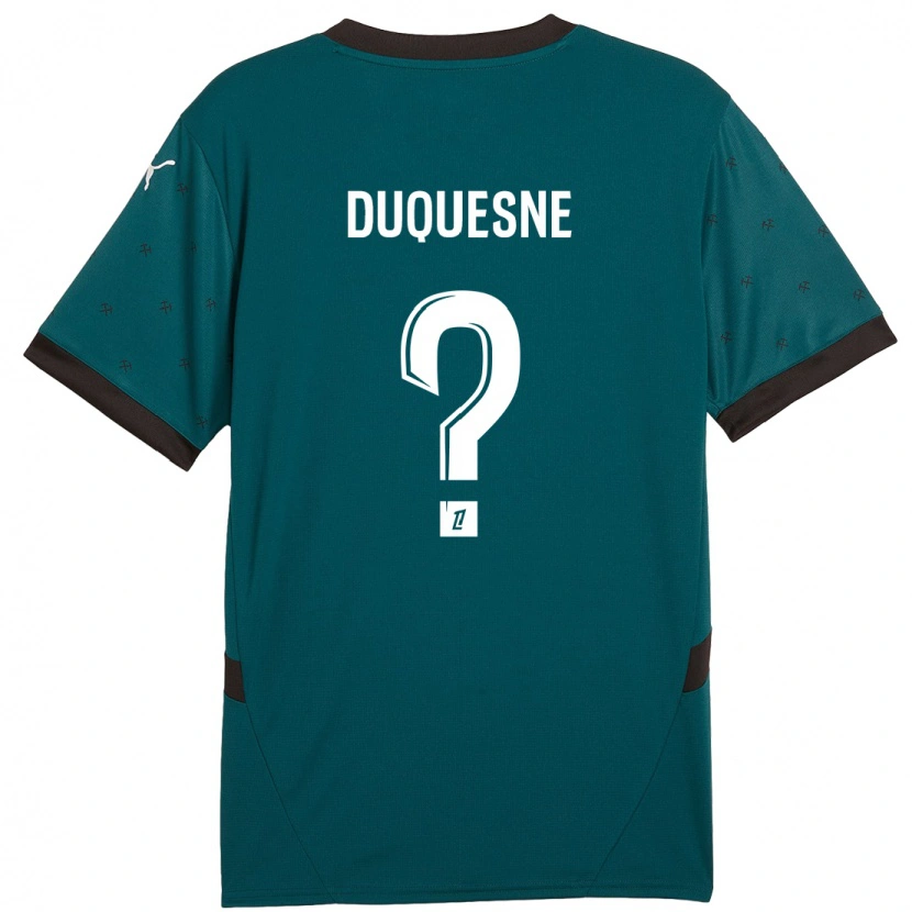 Danxen Kinderen Elsa Duquesne #0 Donkergroen Uitshirt Uittenue 2024/25 T-Shirt