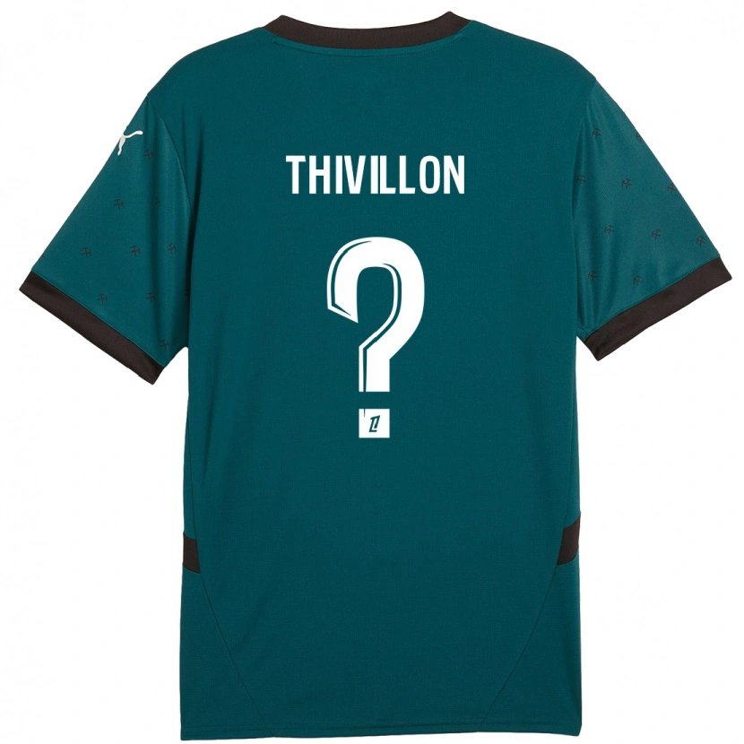 Danxen Kinderen Lina Thivillon #0 Donkergroen Uitshirt Uittenue 2024/25 T-Shirt