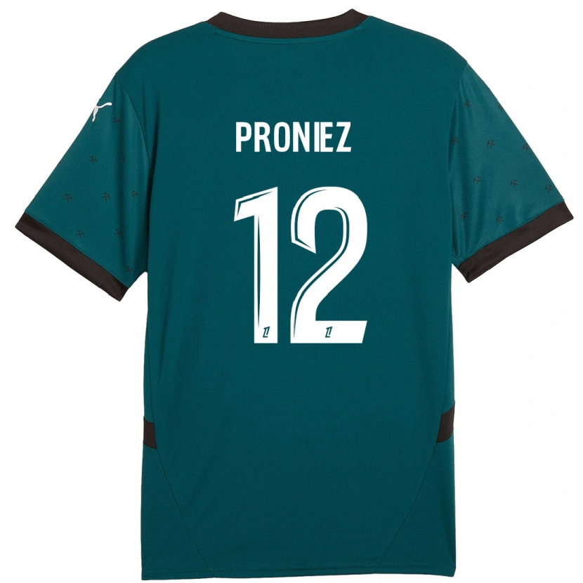 Danxen Kinderen Fany Proniez #12 Donkergroen Uitshirt Uittenue 2024/25 T-Shirt