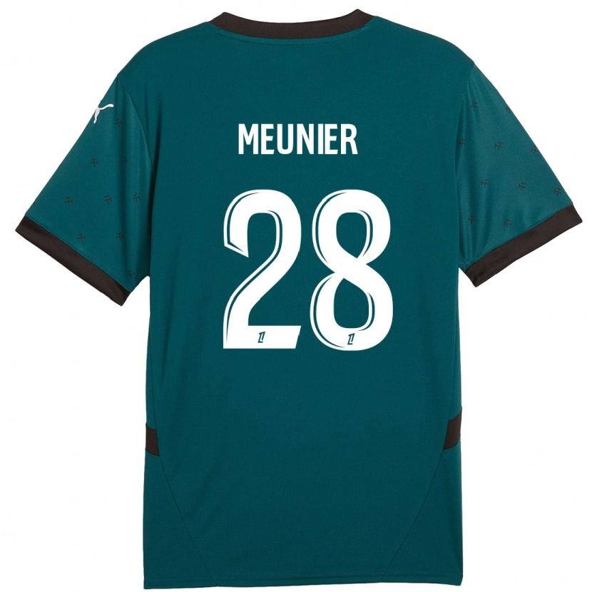 Danxen Kinderen Jennifer Meunier #28 Donkergroen Uitshirt Uittenue 2024/25 T-Shirt