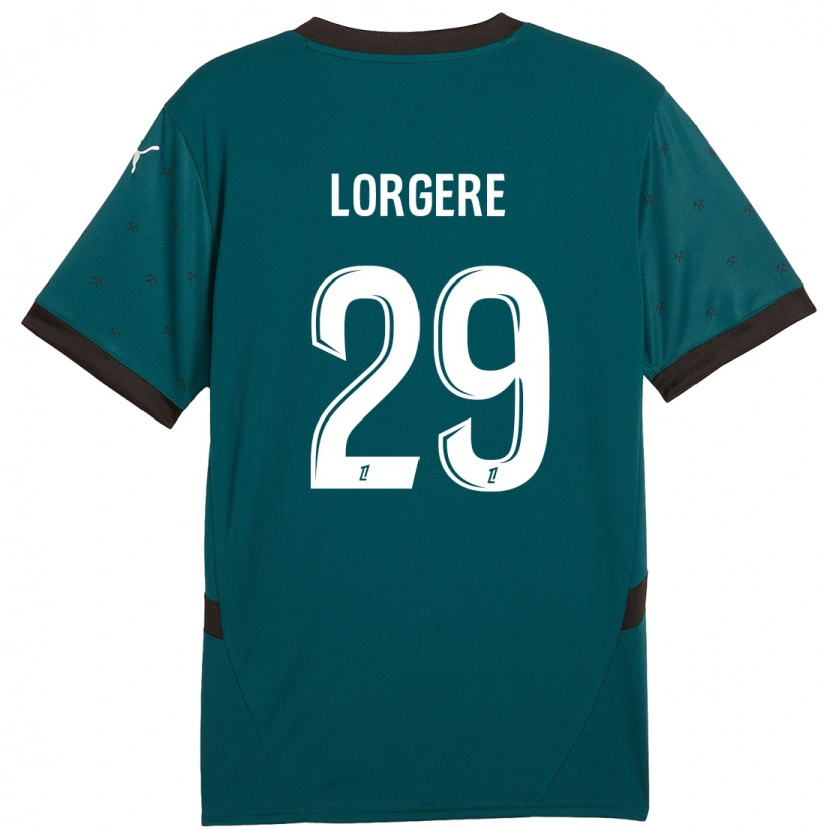 Danxen Kinderen Charlotte Lorgeré #29 Donkergroen Uitshirt Uittenue 2024/25 T-Shirt