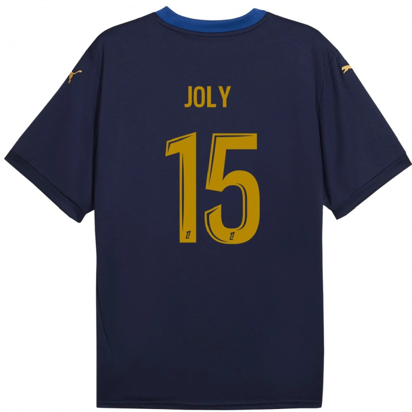 Danxen Kinderen Lou-Ann Joly #15 Marineblauw Goud Uitshirt Uittenue 2024/25 T-Shirt