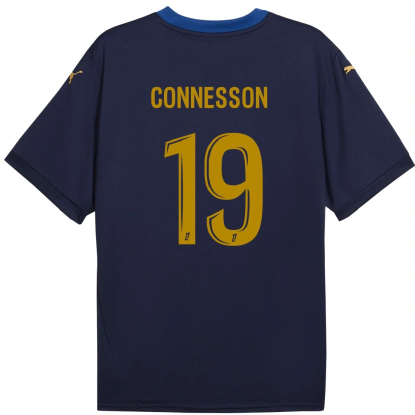 Danxen Kinderen Adèle Connesson #19 Marineblauw Goud Uitshirt Uittenue 2024/25 T-Shirt