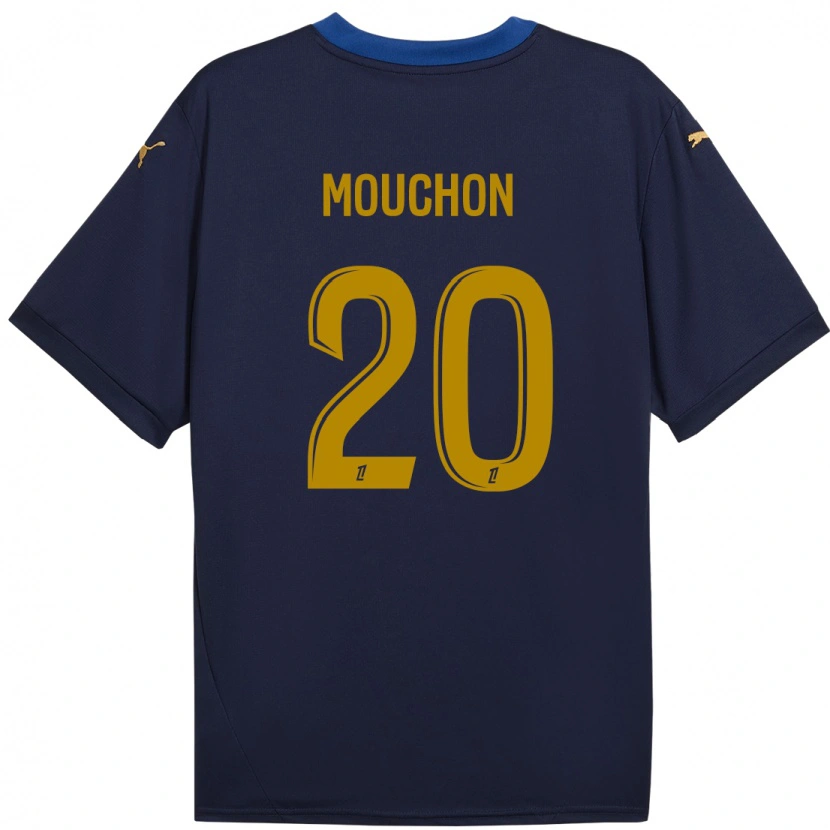 Danxen Kinderen Noémie Mouchon #20 Marineblauw Goud Uitshirt Uittenue 2024/25 T-Shirt