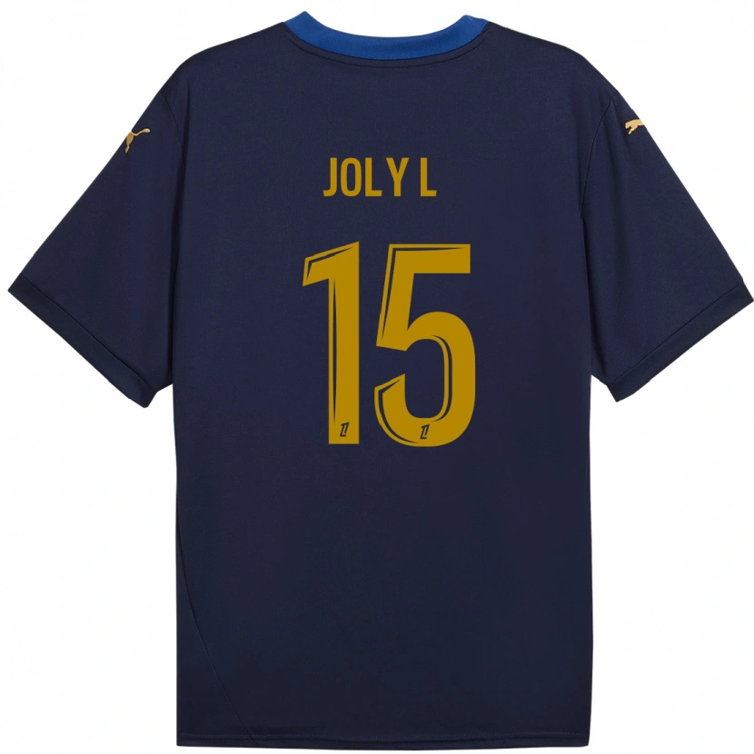 Danxen Kinderen Lou Ann Joly #15 Marineblauw Goud Uitshirt Uittenue 2024/25 T-Shirt