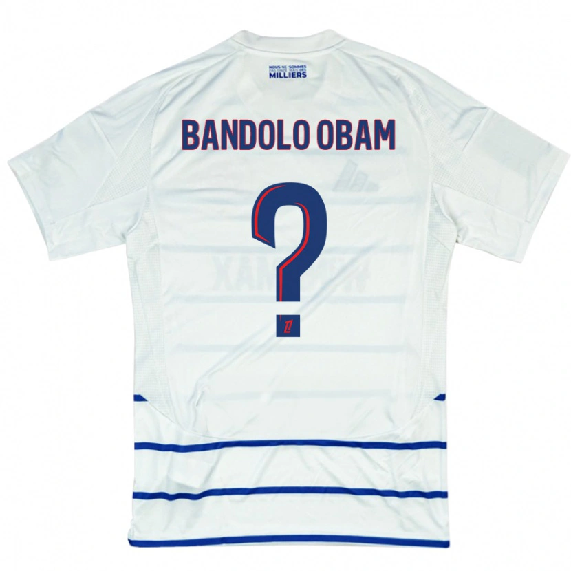 Danxen Kinderen Randy Bandolo Obam #0 Wit Blauw Uitshirt Uittenue 2024/25 T-Shirt