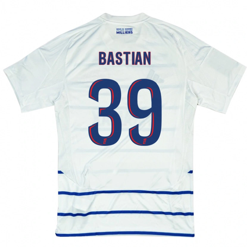 Danxen Kinderen Maxime Bastian #39 Wit Blauw Uitshirt Uittenue 2024/25 T-Shirt