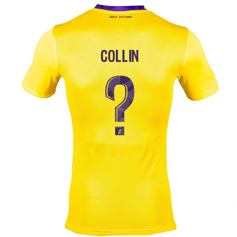 Danxen Kinderen Théo Collin #0 Geel Paars Uitshirt Uittenue 2024/25 T-Shirt