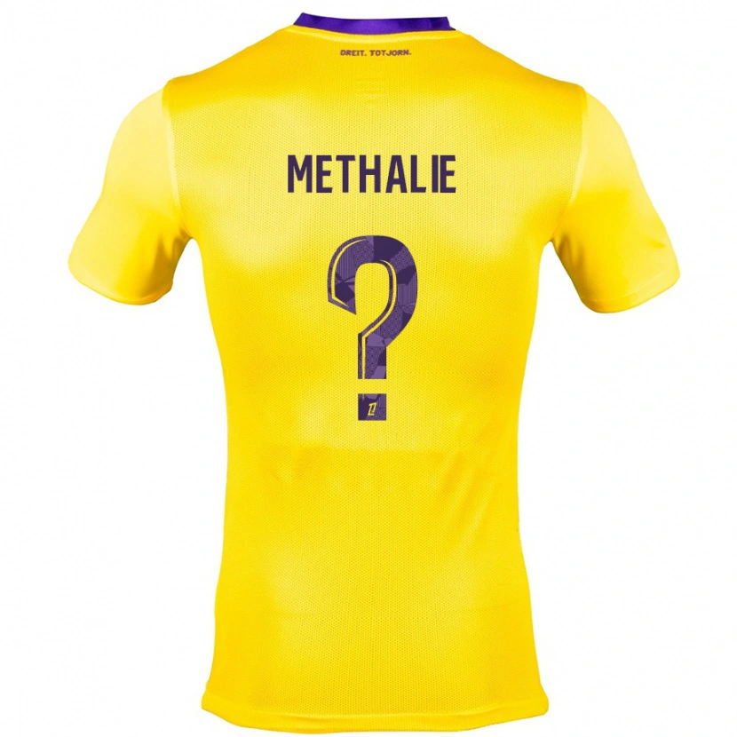 Danxen Kinderen Dayann Methalie #0 Geel Paars Uitshirt Uittenue 2024/25 T-Shirt