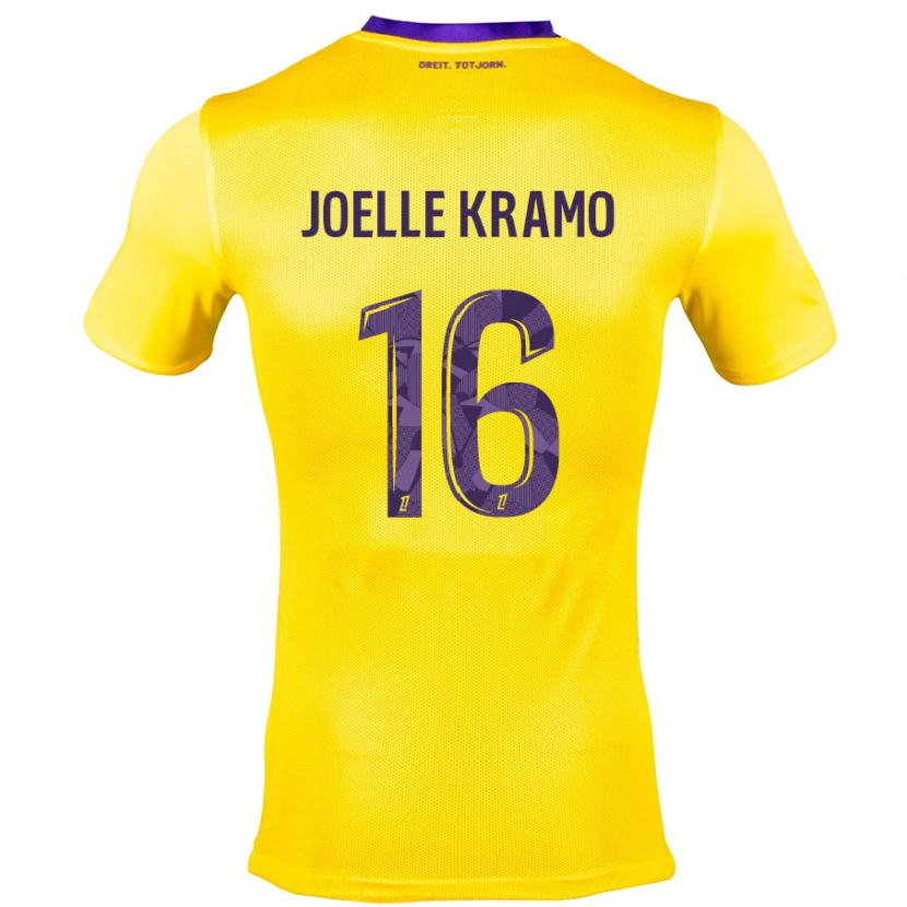 Danxen Kinderen Marie Joelle Kramo #16 Geel Paars Uitshirt Uittenue 2024/25 T-Shirt