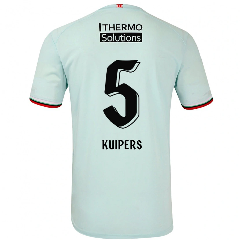 Danxen Kinderen Bas Kuipers #5 Lichtgroen Uitshirt Uittenue 2024/25 T-Shirt