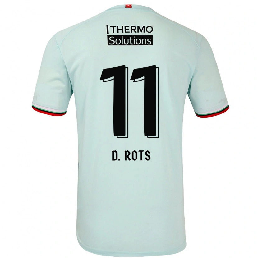 Danxen Kinderen Daan Rots #11 Lichtgroen Uitshirt Uittenue 2024/25 T-Shirt