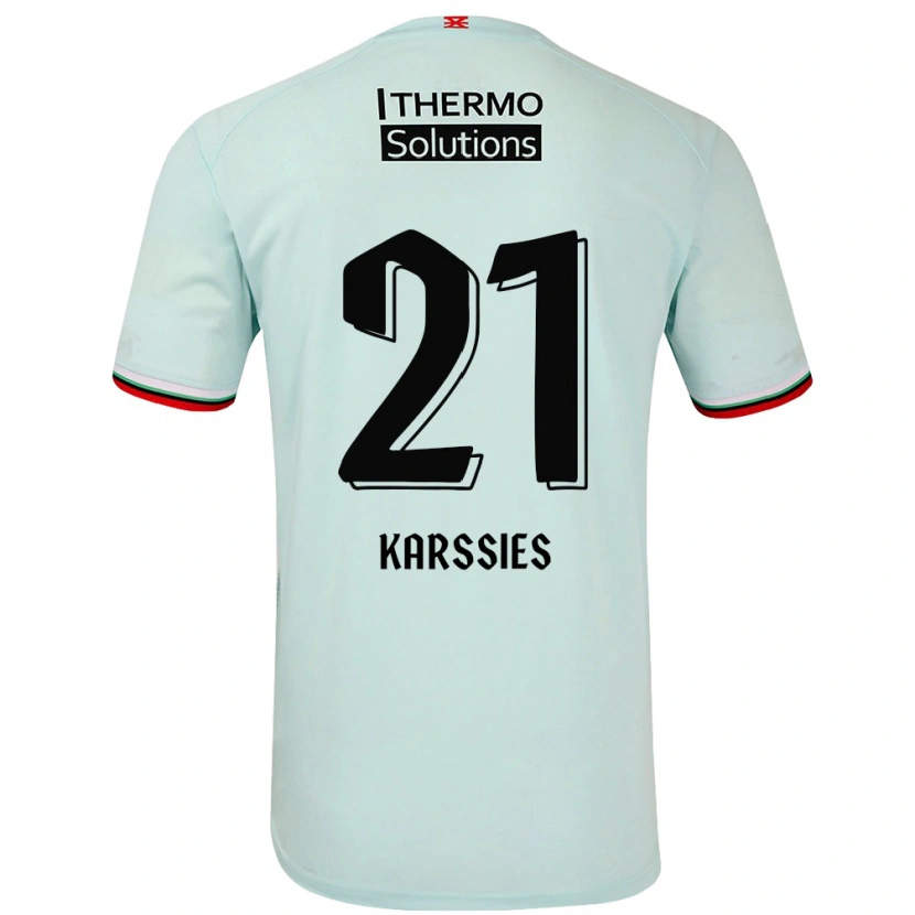 Danxen Kinderen Sam Karssies #21 Lichtgroen Uitshirt Uittenue 2024/25 T-Shirt