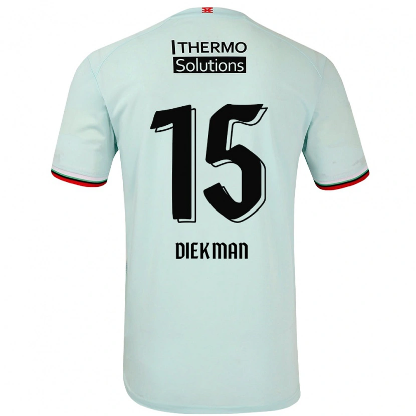 Danxen Kinderen Jill Diekman #15 Lichtgroen Uitshirt Uittenue 2024/25 T-Shirt