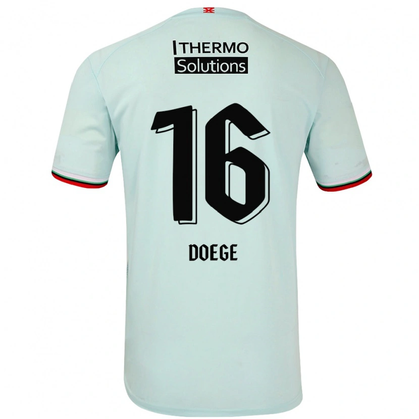 Danxen Kinderen Leonie Doege #16 Lichtgroen Uitshirt Uittenue 2024/25 T-Shirt