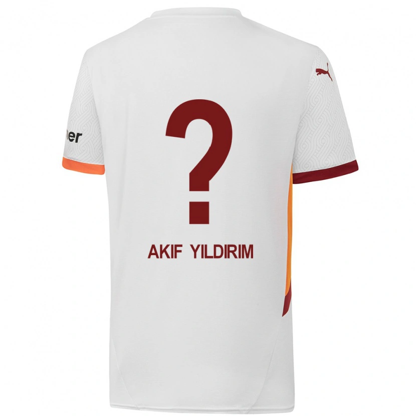 Danxen Kinderen Mehmet Akif Yıldırım #0 Wit Geel Rood Uitshirt Uittenue 2024/25 T-Shirt