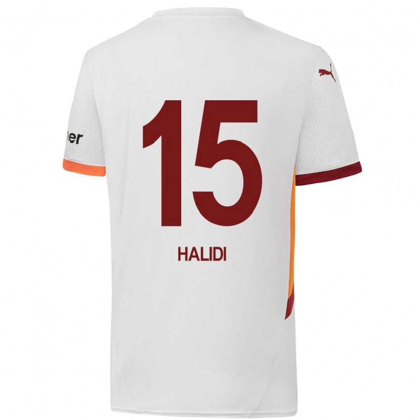 Danxen Kinderen İsa Halidi #15 Wit Geel Rood Uitshirt Uittenue 2024/25 T-Shirt