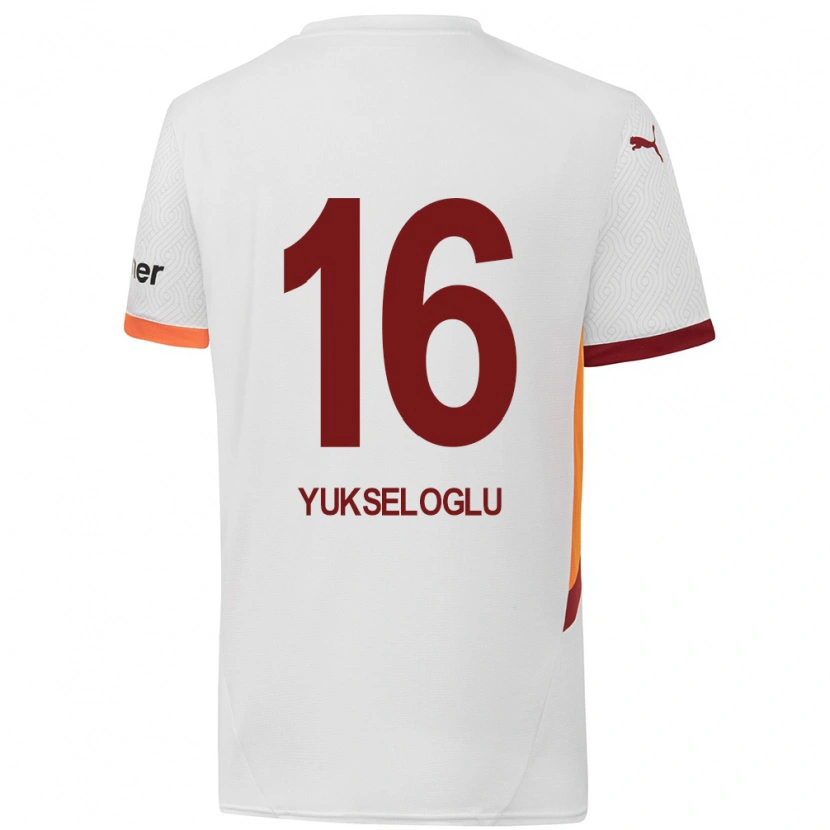 Danxen Kinderen Ayaz Yükseloğlu #16 Wit Geel Rood Uitshirt Uittenue 2024/25 T-Shirt