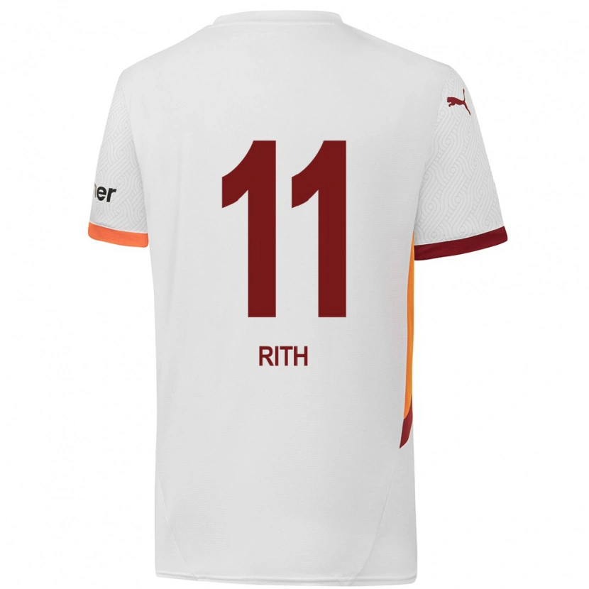 Danxen Kinderen Monique Rith #11 Wit Geel Rood Uitshirt Uittenue 2024/25 T-Shirt