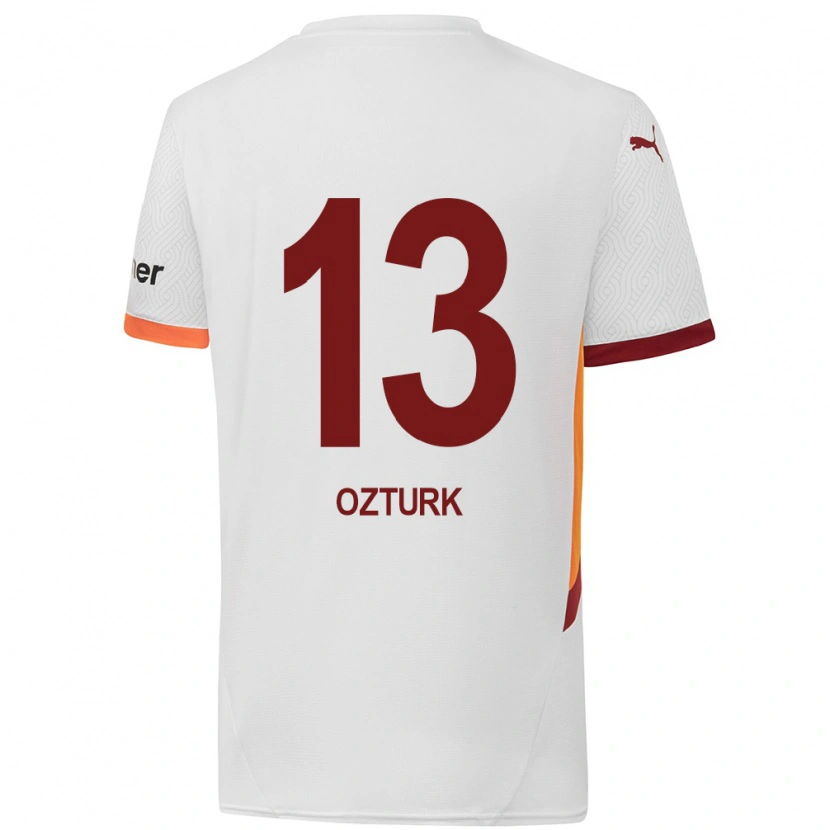 Danxen Kinderen Fatma Sare Öztürk #13 Wit Geel Rood Uitshirt Uittenue 2024/25 T-Shirt