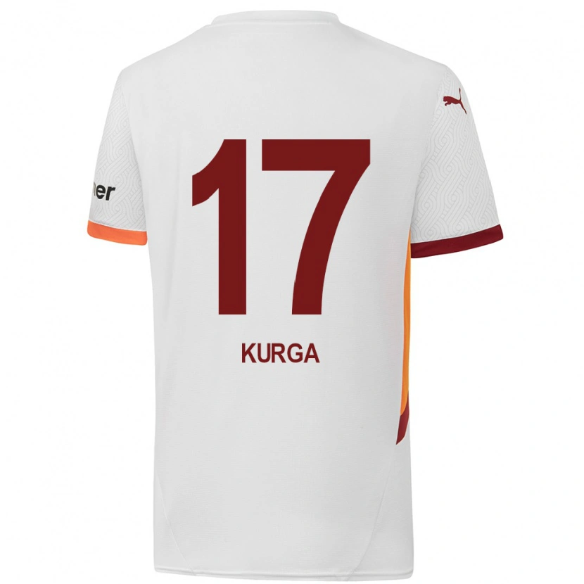 Danxen Kinderen Handan Kurğa #17 Wit Geel Rood Uitshirt Uittenue 2024/25 T-Shirt