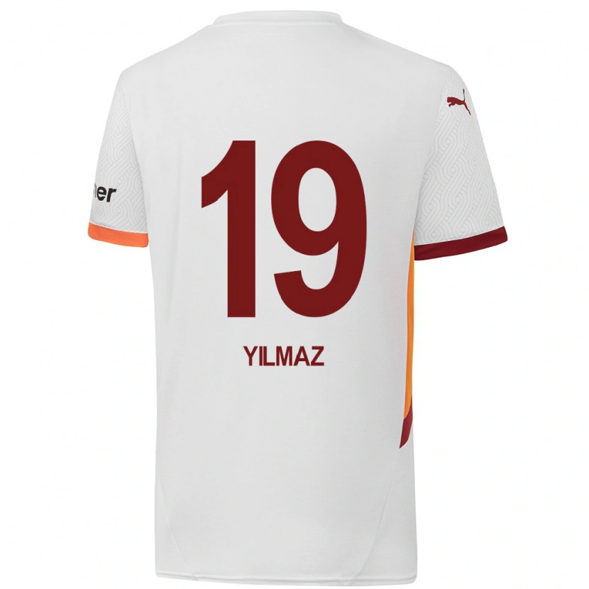 Danxen Kinderen Zehra Yılmaz #19 Wit Geel Rood Uitshirt Uittenue 2024/25 T-Shirt