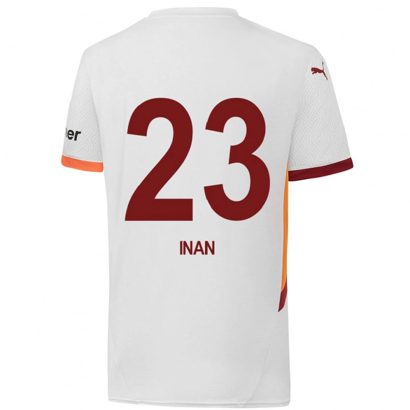 Danxen Kinderen Müge İnan #23 Wit Geel Rood Uitshirt Uittenue 2024/25 T-Shirt