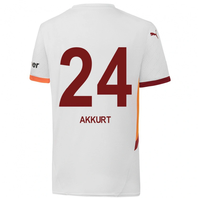 Danxen Kinderen Arzu Akkurt #24 Wit Geel Rood Uitshirt Uittenue 2024/25 T-Shirt