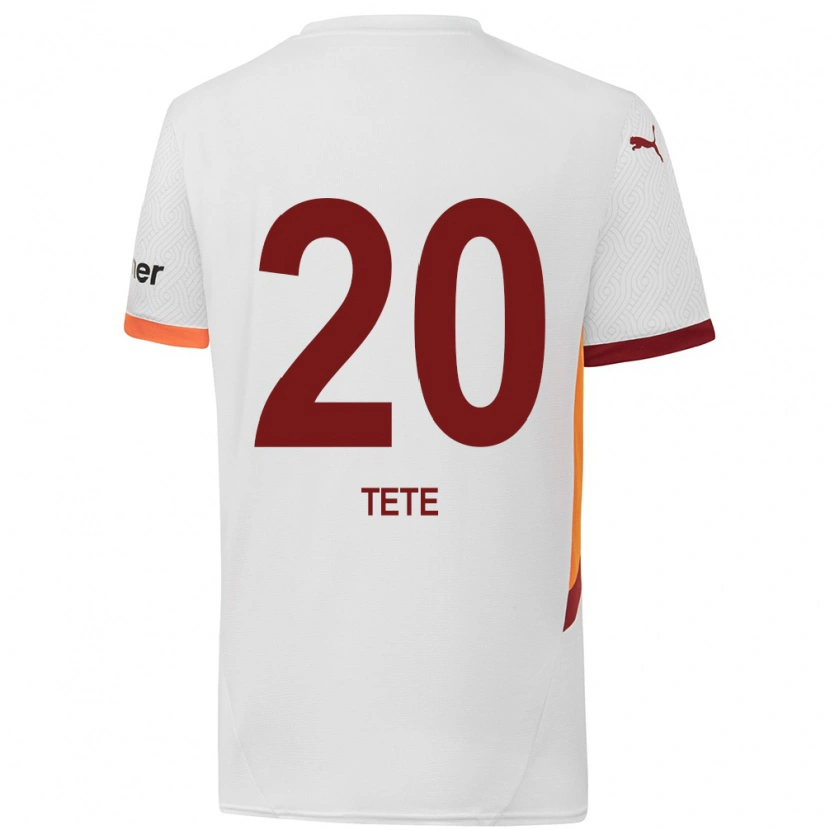 Danxen Kinderen Tetê #20 Wit Geel Rood Uitshirt Uittenue 2024/25 T-Shirt